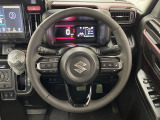【純正革巻きステアリング】上質な革を使用することで、手にしっかり馴染みとても運転しやすいハンドルです♪