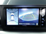 【パノラミックビュー】・・・車両の前後左右に搭載した4つのカメラにより、クルマを真上から見ているような映像を表示。運転席から確認しにくい車両周囲の状況を把握できます。