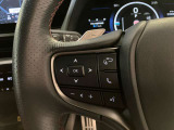 オーディオや運転支援機能などを手元で操作できるステアリングスイッチ。操作時の視線移動が少なく、安全にも貢献します。