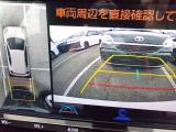パノラミックビューモニター&バックモニター♪車両の前後左右に搭載した4つのカメラの映像を合成し、車を真上から見ているような映像を表示♪