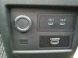 USBソケットX2 HDMI シガーソケットも装備しています。