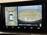 パノラミックビューモニターを装備。駐車場や交差点でクルマを真上から見るように周囲を確認できます。機能の詳細は販売店スタッフまでおたずねください。