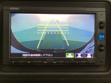 バックでの車庫入れも安心です!リアカメラが付いているバックモニター付のナビを装備しております。操作線もついており距離感も画面から確認できます。
