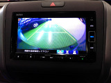 バックカメラの画像です。ガイドラインがスムースな車庫入れをサポートいたします。車庫入れの安心感がアップしますね。