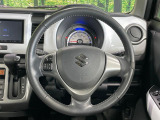 【純正革巻きステアリング】上質な革を使用することで、手にしっかり馴染みとても運転しやすいハンドルです♪