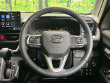 【純正革巻きステアリング】上質な革を使用することで、手にしっかり馴染みとても運転しやすいハンドルです♪