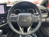 【純正革巻きステアリング】上質な革を使用することで、手にしっかり馴染みとても運転しやすいハンドルです♪