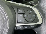 ステアリングスイッチ付き。前方から目を離すことなく操作することが可能です。