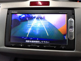 バックカメラの画像です。ガイドラインがスムースな車庫入れをサポートいたします。車庫入れの安心感がアップしますね。