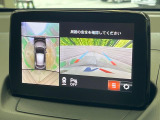【360&deg;ビューモニター】専用のカメラにより、上から見下ろしたような視点で360度クルマの周囲を確認することができます☆死角部分も確認しやすく、狭い場所での切り返しや駐車もスムーズに行えます。