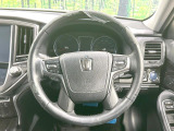 【純正革巻きステアリング】上質な革を使用することで、手にしっかり馴染みとても運転しやすいハンドルです♪