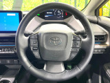 【純正革巻きステアリング】上質な革を使用することで、手にしっかり馴染みとても運転しやすいハンドルです♪