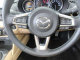 ステアリングスイッチ付き。前方から目を離すことなく操作することが可能です。