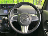 【純正革巻きステアリング】上質な革を使用することで、手にしっかり馴染みとても運転しやすいハンドルです♪