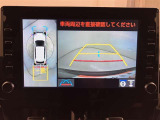 車を上から見たような視点のパノラミックビューモニター。後方の死角だけでなく左右や前方の障害物の発見もしやすくなります!