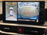 【パノラミックビューモニター】専用のカメラにより、上から見下ろしたような視点で360度クルマの周囲を確認することができます☆死角部分も確認しやすく、狭い場所での切り返しや駐車もスムーズに行えます。