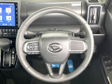 【純正革巻きステアリング】上質な革を使用することで、手にしっかり馴染みとても運転しやすいハンドルです♪