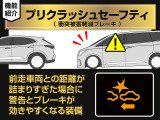 衝突回避支援型プリクラッシュセーフティシステム 前方に出現した障害物に対し警報を発し、ドライバーに警告。同時にブレーキアシストにより衝突回避と速度を軽減します。