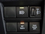 非常時やキャンプなどに役立つAC100Vコンセント付きです。