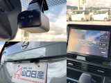 純正前後ドラレコです。もしもの時にしっかり記録が残ります。ナビの画面で映像確認やドラレコの操作ができます。