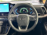 【純正革巻きステアリング】上質な革を使用することで、手にしっかり馴染みとても運転しやすいハンドルです♪