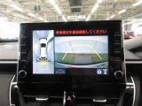 クルマを真上から見るように周囲を確認できるパノラミックビューモニターです。
