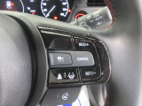 ハンドル右側はクルーズコントロールのスイッチを装備しています。運転中の操作も安心して行えます。