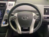 【純正革巻きステアリング】上質な革を使用することで、手にしっかり馴染みとても運転しやすいハンドルです♪