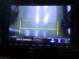 バックカメラの画像です。ガイドラインがスムースな車庫入れをサポートいたします。車庫入れの安心感がアップしますね。