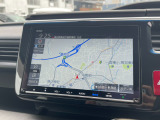 【ナビ】ホンダ純正ナビゲーション装備。最近はスマートフォンの地図機能でも十分ですが、やはりモニターが付いていると直感的に現在地も分かり安心です。