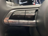 ステアリングスイッチ付き。前方から目を離すことなくオーディオ操作をすることが可能です。