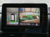 車を真上から画面で確認出来るアラウンドビューモニター♪画面を見ながら車庫入れが非常に楽になります!