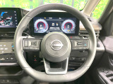 【純正革巻きステアリング】上質な革を使用することで、手にしっかり馴染みとても運転しやすいハンドルです♪
