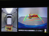 バックガイドモニターを装備しています、車庫入れもラクラクです。パノラミックビューモニターを搭載しています、上からの画像も表示されます。