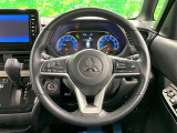 【純正革巻きステアリング】上質な革を使用することで、手にしっかり馴染みとても運転しやすいハンドルです♪