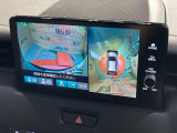 【マルチビューカメラシステム】専用のカメラにより、上から見下ろしたような視点で360度クルマの周囲を確認することができます☆死角部分も確認しやすく、狭い場所での切り返しや駐車もスムーズに行えます。