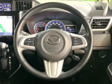 【純正革巻きステアリング】上質な革を使用することで、手にしっかり馴染みとても運転しやすいハンドルです♪