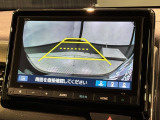 リバースギアに入れるだけで後方の表示へ切り替わります。夜間や雨の日の駐車も楽になりますよ。