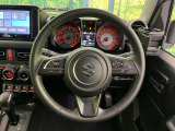 【純正革巻きステアリング】上質な革を使用することで、手にしっかり馴染みとても運転しやすいハンドルです♪