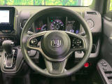 【純正革巻きステアリング】上質な革を使用することで、手にしっかり馴染みとても運転しやすいハンドルです♪