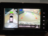 前後左右4つのカメラで、上から見たような映像をお届け、駐車時も安心、アラウンドビューモニター付(肉眼では確認し辛い左前の映像に切り替えることも可能です)。