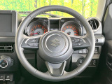 【純正革巻きステアリング】上質な革を使用することで、手にしっかり馴染みとても運転しやすいハンドルです♪