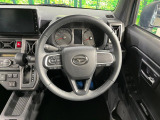【純正革巻きステアリング】上質な革を使用することで、手にしっかり馴染みとても運転しやすいハンドルです♪