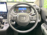 【純正革巻きステアリング】上質な革を使用することで、手にしっかり馴染みとても運転しやすいハンドルです♪