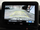 バックカメラの画像です。ガイドラインがスムースな車庫入れをサポートいたします。車庫入れの安心感がアップしますね。