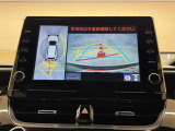 真上から見下ろしたような視点で車とその周囲を確認出来る画面と、車両後方を映し出すバックモニター画面の2つを表示してくれます。