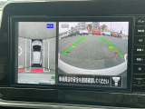まるで真上から見ているような、視認性の良いアラウンドビューモニターです。駐車が苦手な方でもこれでらくらく駐車できますよ。