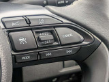 高速道路などで重宝するレーダークルーズコントロール等の操作スイッチを配置。長距離ドライブでのドライバーの疲労軽減に貢献する先進の運転支援機能です。