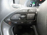 ステアリングスイッチは前方から目を離すことなく操作することが可能。わき見運転の防止に。