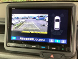 便利な3ビュー切り替え、ガイド線表示付きのバックカメラです!後退時、後方の視界をサポートします!